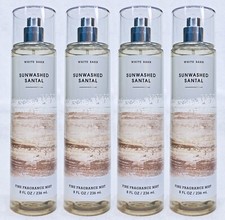 4 Bath  Body Works SUNWASHED SANTAL Fragrance Mist Body Spray 8 oz
