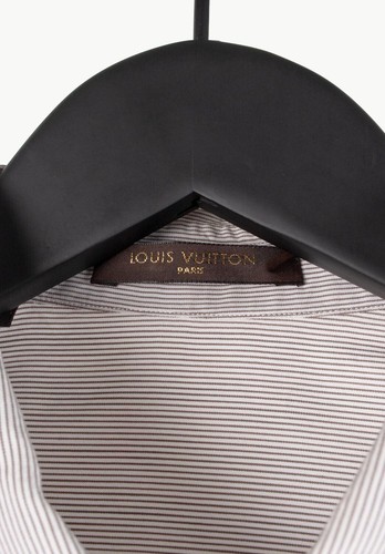 Camicia uomo Louis Vuitton originale a righe slim con bottoni taglia 40 (S/M) H2967 - Foto 6 di 7