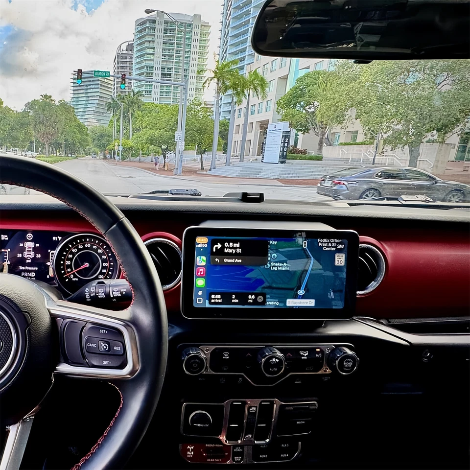 para Jeep Wrangler JL Gladiator 2019-2023 rádio estéreo carro Carplay Android15 64GB - Imagem 3 de 4