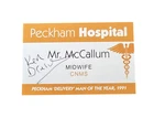Only Fools and Horses Ken Drury Midwife with Wig Signed Business Card