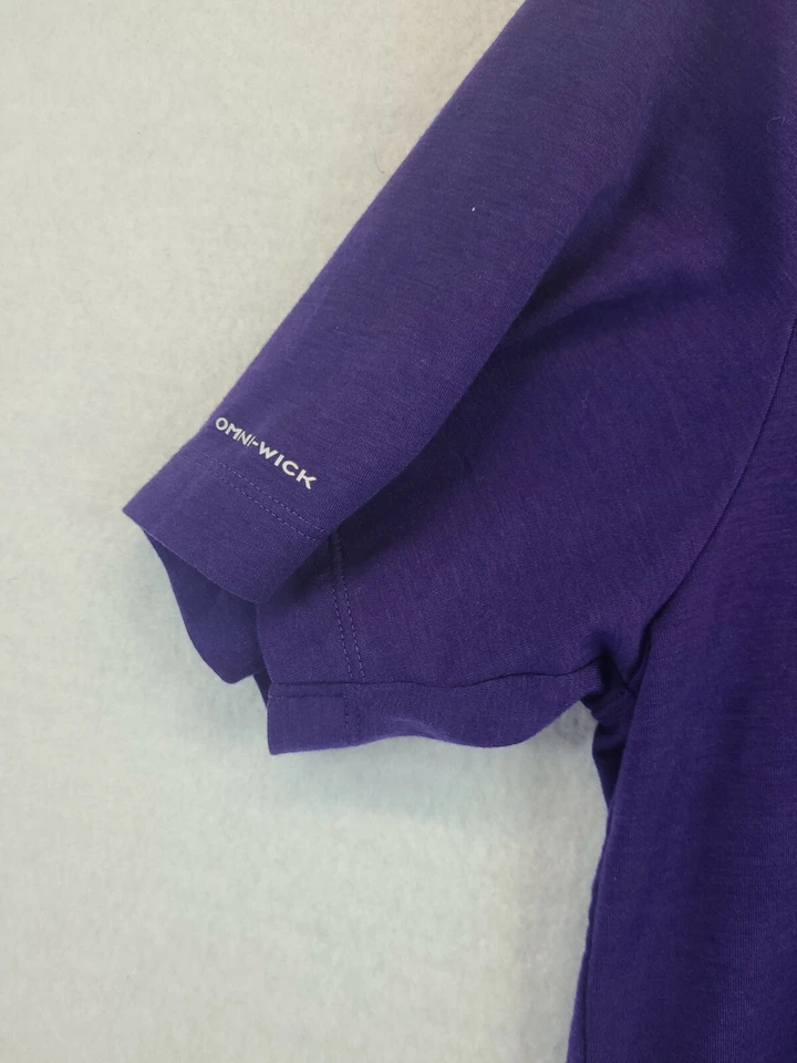 Camisa polo Columbia Golf ligera púrpura manga corta para hombre pequeña Foto 3 de 4