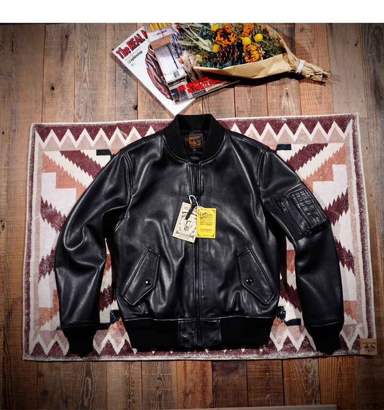 ジャケット・アウター 00s archive cow leather jacket MA-1 y2k 00s archive cow leather jacket MA-1 y2k