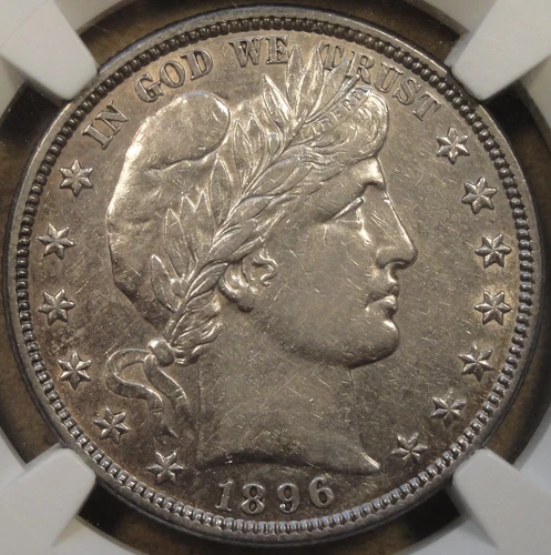 1896 Barber Half Dollar 50c NGC Certified AU50 More White and Undergraded