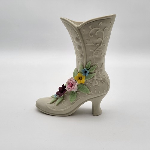 Vintage Norcrest China Porcelain Ceramic High Heeled Boot Flowers Japan R200C - Picture 2 of 22