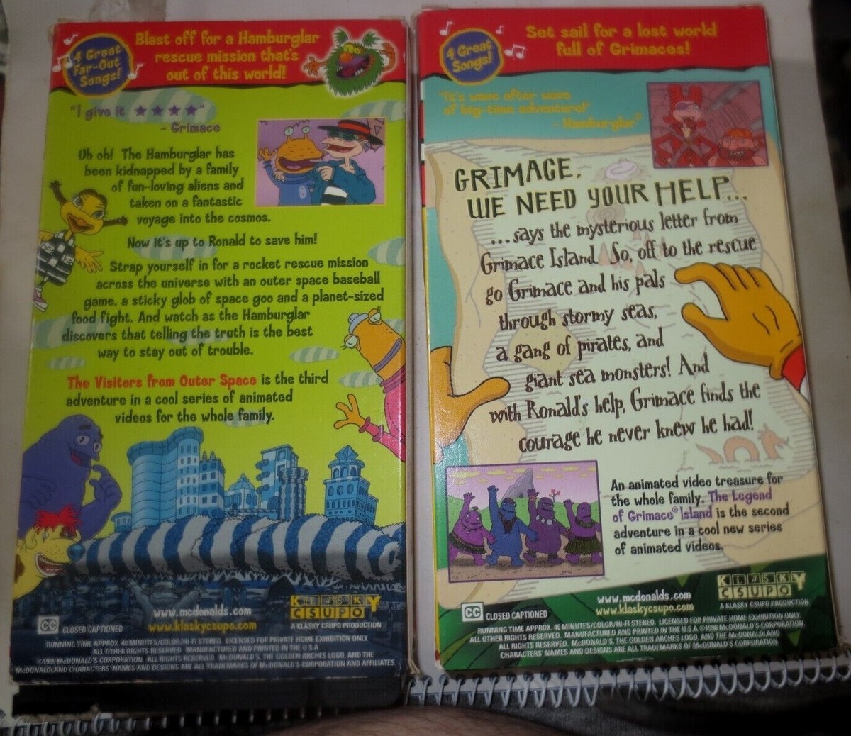 The Wacky Adventures of Ronald McDonald Visitors Outer Space VHS