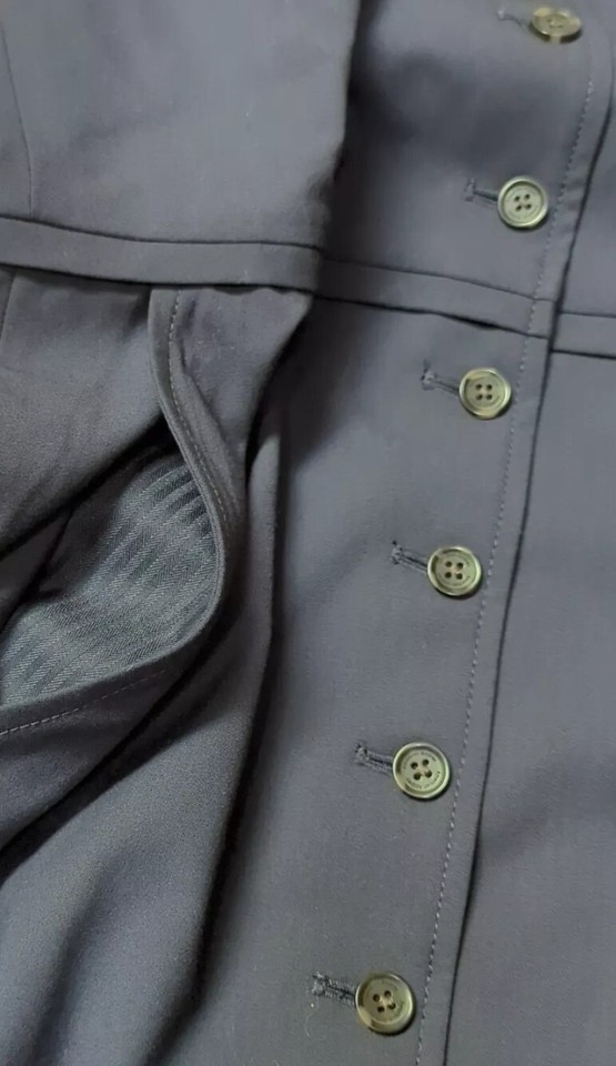 American Airlines Sleeved Button Front Flight Attendant Uniform Dress Size 0 eBay