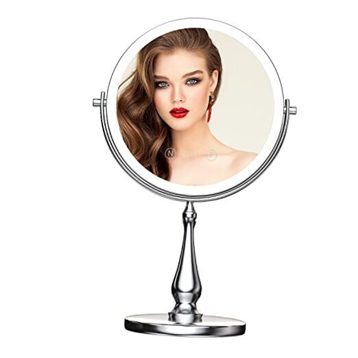 9 Inch LED Magnifying Vanity Mirror with 1X/10X Zoom & 3 Lighting Colors  