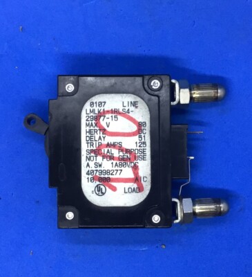 Airpax LMLK1-1RLS4-29877-15  Single Pole Circuit Breaker 100A 