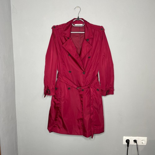 Prada Vintage Womens Nylon Trench Coat Size 46 eBay