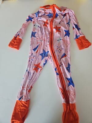 Little Sleepies Zippy Bamboo Pajamas 4th Of July Stars 6-12 Months