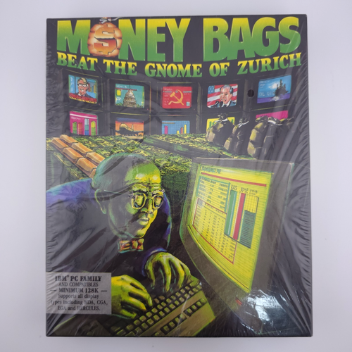 Money Bags: Beat the Gnome of Zurich, 1988, Big Box, New & Sealed - Picture 2 of 8