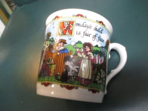Monday’s Child Birthday Mug by Sue Scullard 1990 Royal Worcester Fine Porcelain - Picture 2 of 5