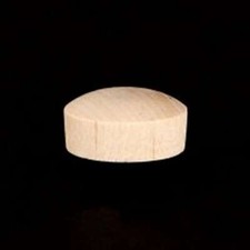 500 Pcs - 3/4" Birch Wood Round Head Furniture Plugs Hard Wooden Buttons