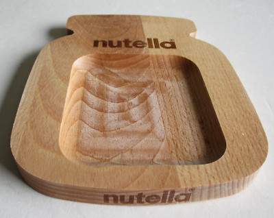 Nutella - Zahlteller aus Buchenholz - Größe ca. 19,7 x15 x 1,5 cm - Neu mit OVP