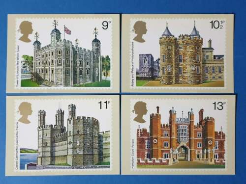 Juego de 4 postales de estampillas PHQ No. 28 edificios históricos 1978 CF5 - Imagen 1 de 3