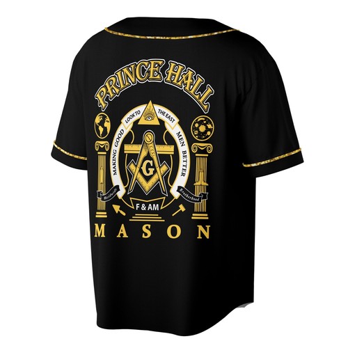 Greats Mason, Masonic Prince Hall Masons Baseball Jersey S-5XL - Picture 4 of 7