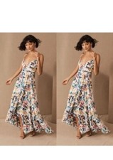 BHLDN Nico V-Neck Floral Wrap Dress Size 20 D31