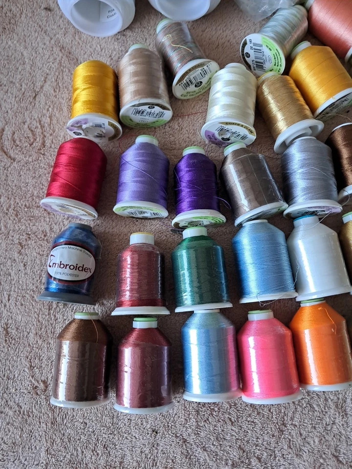 SureLock Coats & Clark Thread Spools Spun Polyester Mixed Lot Of 50+ Pc - Image 3 of 4
