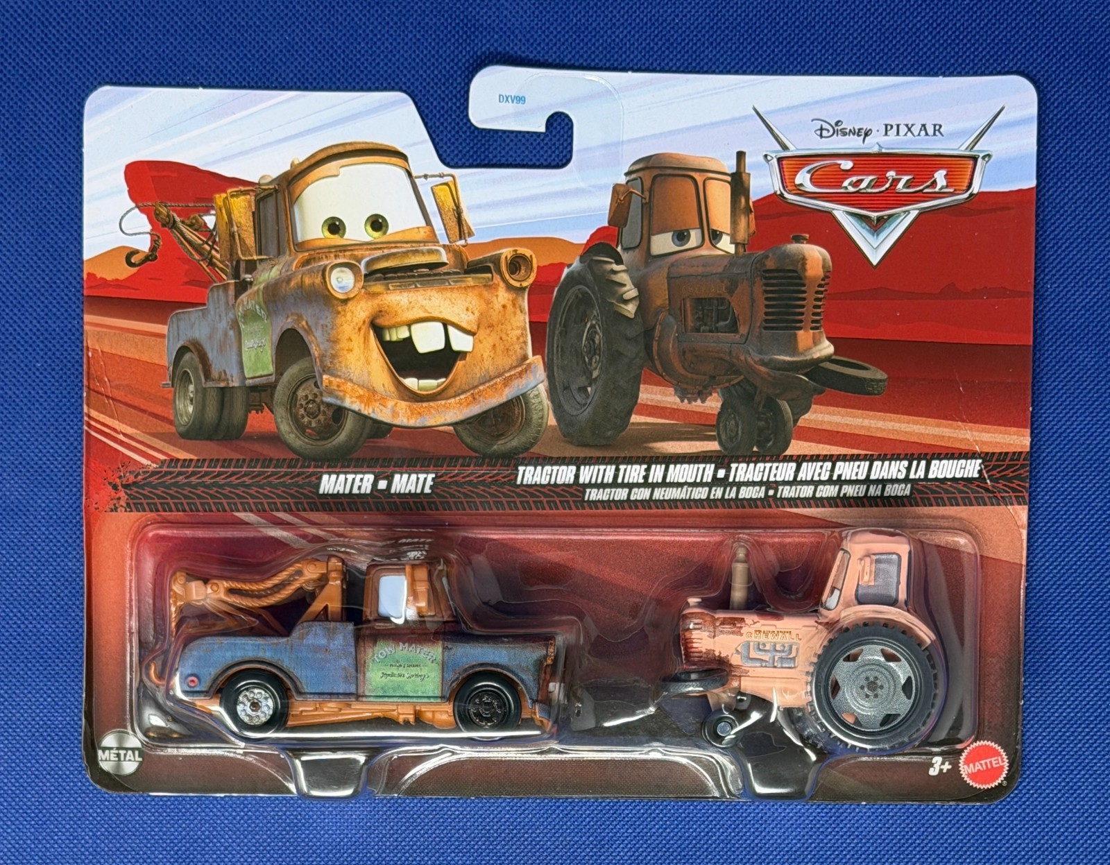 Disney Pixar Cars Mater + Tractor with Tire in Mouth 2-pack