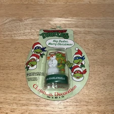 Vtg 1990 TMNT Michaelangelo Figurine Christmas Ornament International Silver Co