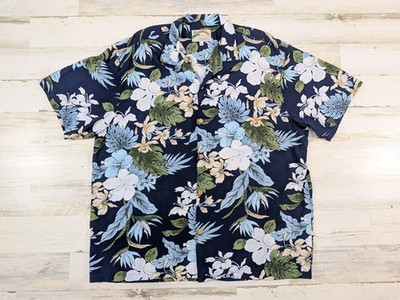 Vtg Paradise Found Shirt Mens Extra Large Rayon Floral Camp Collar