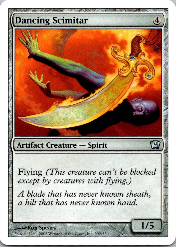 Dancing Scimitar U 9ED #292 NM MTG Magic
