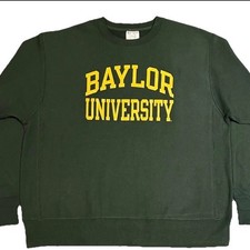 Champion 90s Reverse Weave BAYLOR BEARS Crew Sweatshirt XL Green EUC  