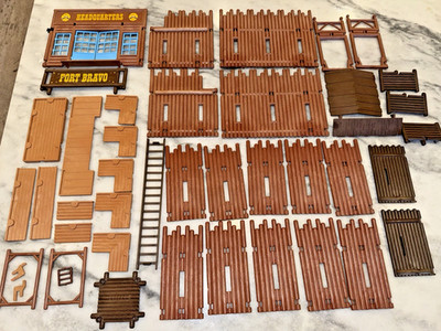 VINTAGE PLAYMOBIL 3773 FORT BRAVO PLAYSET REPLACEMENT PIECES INCOMPLETE (O)
