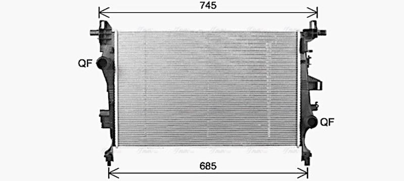 AVA Engine Cooling Radiator Aluminium Fins Fits Fiat 500X Jeep Renegade FT2468 - Image 2