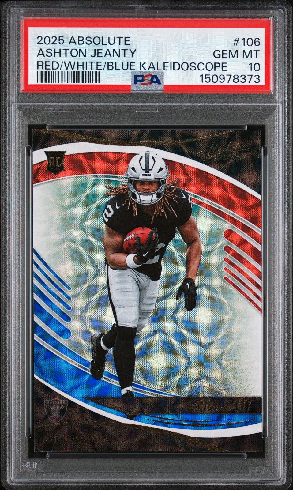 Ashton Jeanty Panini Absolute #106 Red/White/Blue Kaleidoscope