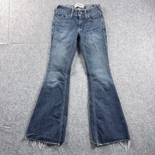 Ariat REAL Denim Womens Avaylynn Goldie Flare Jeans Dark Wash Raw Hem 25S AW5751