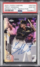 2020 TOPPS CHROME RC AUTOS REFRACTOR TRENT GRISHAM ROOKIE RC /499 PSA 10 AUTO