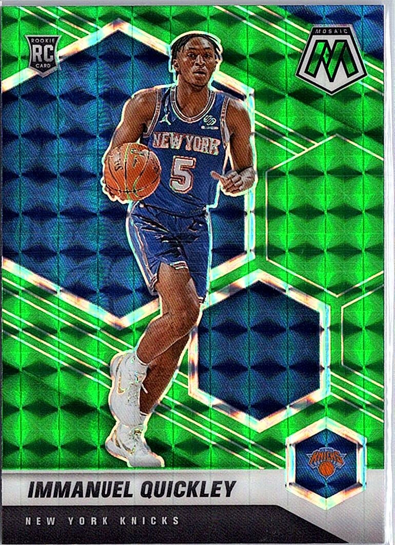 2020-21 Panini Mosaic #208 Immanuel Quickley Mosaic Green