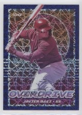 2021 Panini Chronicles Overdrive Blue Velocity Prizm Javier Baez #1 4l3
