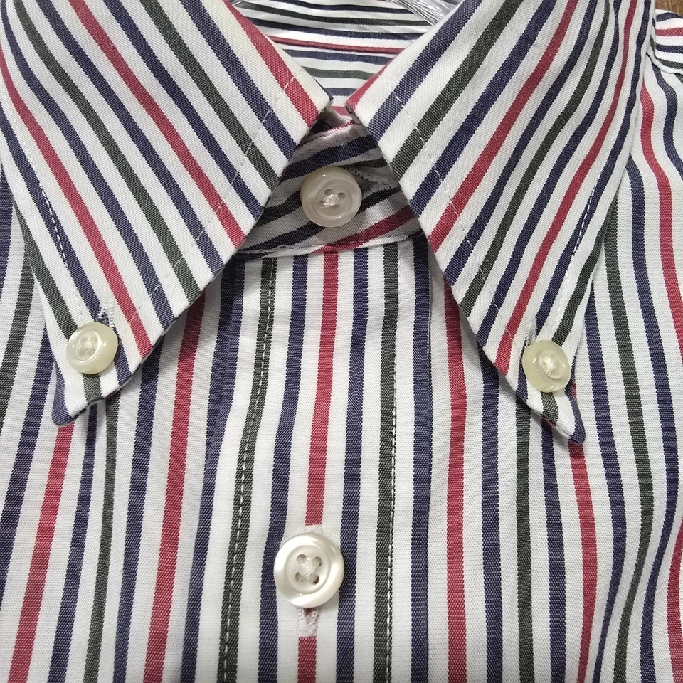 Jos A. Bank Executive Collection Shirt M Multicolor Stripe 100% Cotton Button - Image 4 of 4
