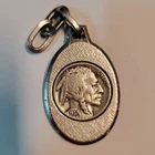 1937 Buffalo Nickel - Circulated In Metal Keychain