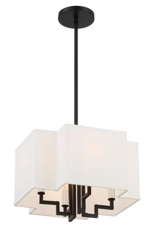 Minka Lavery 2954 Upham Estates 4 Light 14"W Pendant - Coal / Polished Nickel - Picture 2 of 2