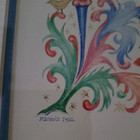 Florence Brooks Original Hand Drawn Calligraphy 1962 Quote   1597 Herball — photo 2