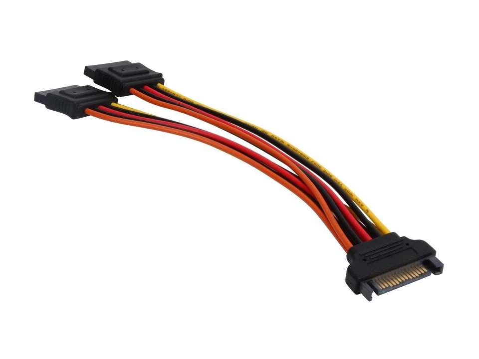 StarTech.com PYO2LSATA 6 in. Latching SATA Power Y Splitter Cable Adapter Male - Image 2 of 3