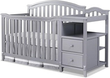 Furniture Berkley Crib and Changer with Slat Panel Back Classic -In- Convertible