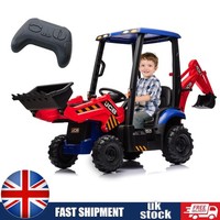 12V Electric Kid Ride on Tractor 4-in-1 Excavator Digger Toy with Remote Control