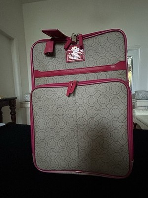 Coach Signature Logo Designer Vintage Rolling Luggage | eBay