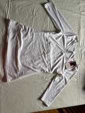 Self Expressions Firm Control Tummy Toning 3/4 Sleeve Top XL White Slimming & Sh