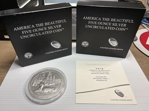 Photo of a 2018-P America the Beautiful 5 oz Silver from an eBay listing that sold on Jul 22, 2026
