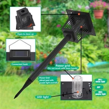 New Solar Mosquito Killer (2PCS) - Cordless Outdoor for Flies/Moths