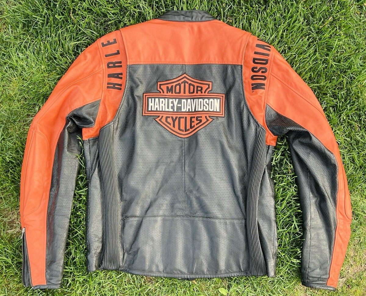 Vintage Harley Davidson Men's Classic Cruiser Leather Motorcycle