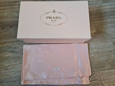 Prada- beige LEERER Schuhkarton und Staubbeutel. Neu und leicht gebraucht.