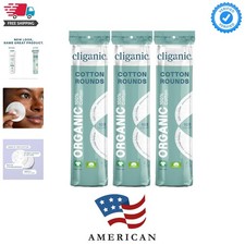 Organic Cotton Rounds 300 Count Makeup Remover Pads, Hypoallergenic, Lint-Fre...