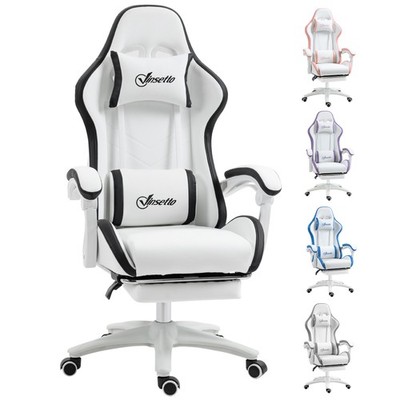 Vinsetto Racing Style Gaming Stuhl mit Liegefunktion, weiß und schwarz