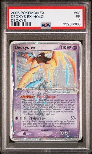 PSA 1 (POP 16) - Deoxys EX 2005 EX Deoxys 98/107 HOLO Pokemon Card Slab